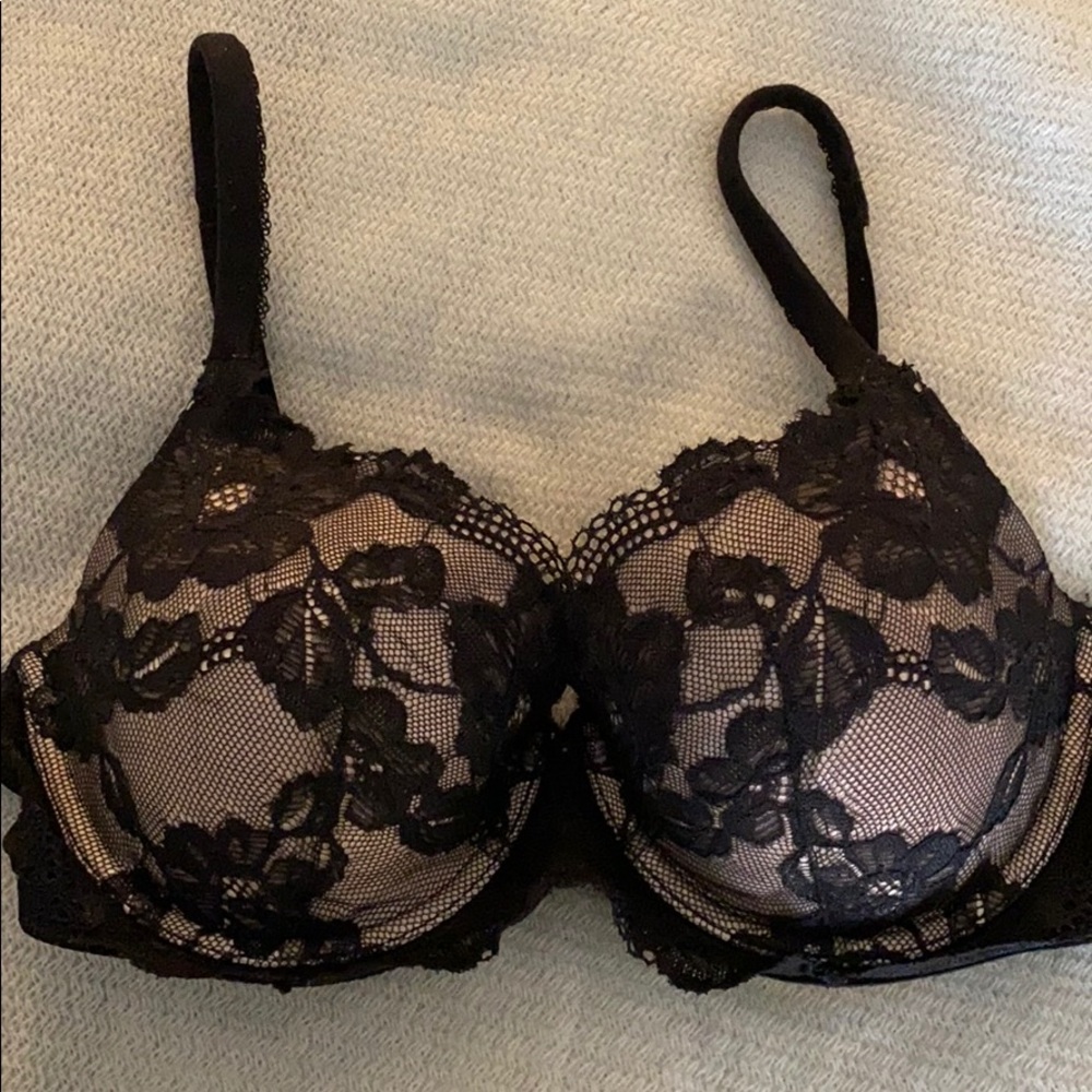 Body by Victoria secret lined semi bra black lace